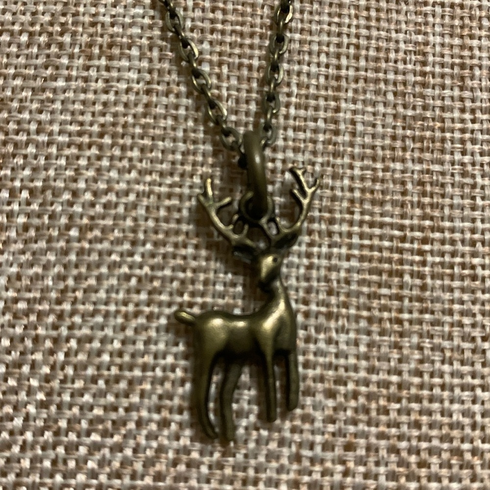 Buck Deer Necklace 18” One of a kind